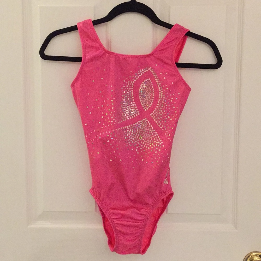 GK Breast Cancer Gymnastics Leotard- adult small